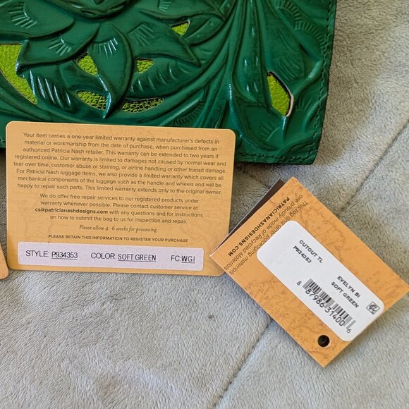 Patricia Nash leather wallet purse NWOT green - Picture 8 of 8